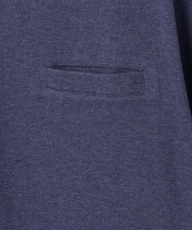 J.PRESS MEN カスリ モックネック Tシャツ ネイビー系