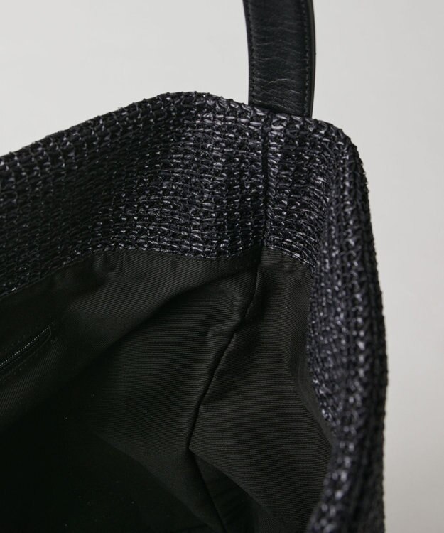 russet ナイロンラフィアワンショルダーバッグ(CE-1714) Black