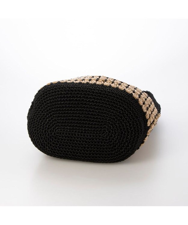 UNBILLION カシュカシュ cachecache / コンビ編みワンハンドルトート ブラック