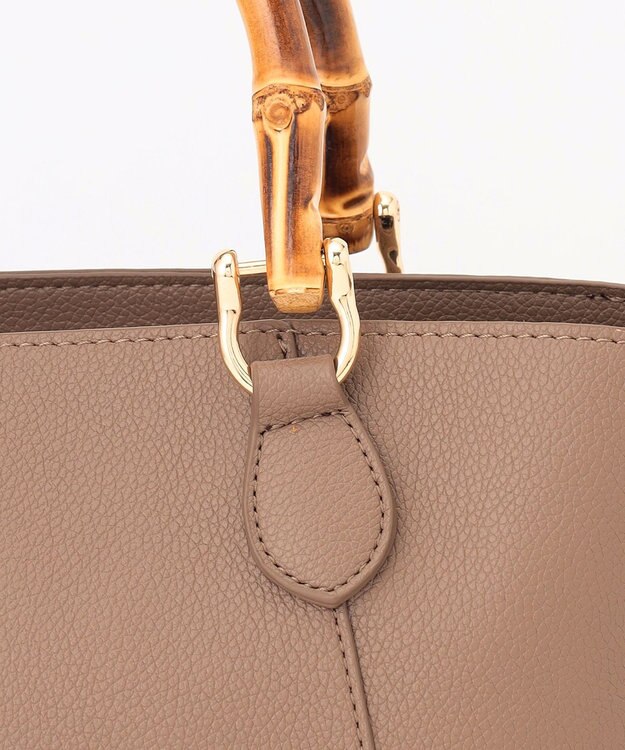 J.PRESS LADIES 【2way】バンブー バッグ モカ系