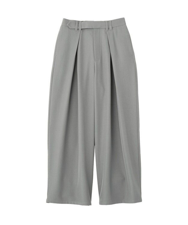 Green Parks デザインタックワイドパンツ Gray