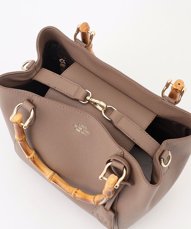 J.PRESS LADIES 【2way】バンブー バッグ モカ系