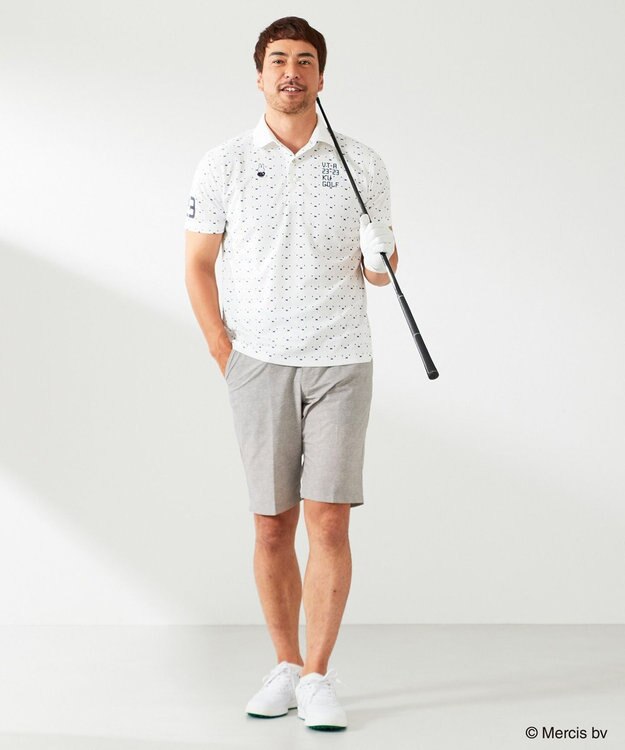 23区GOLF 【MEN】【吸水速乾/UVカット】ミッフィーフェイスポロシャツ ホワイト系5