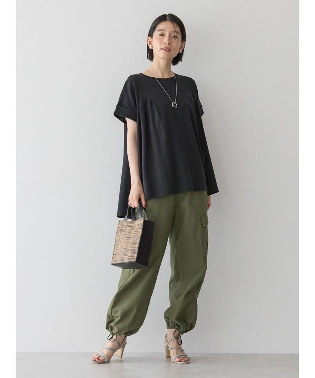 AMERICAN HOLIC フレアヘムフレンチスリーブカットプルオーバー Black