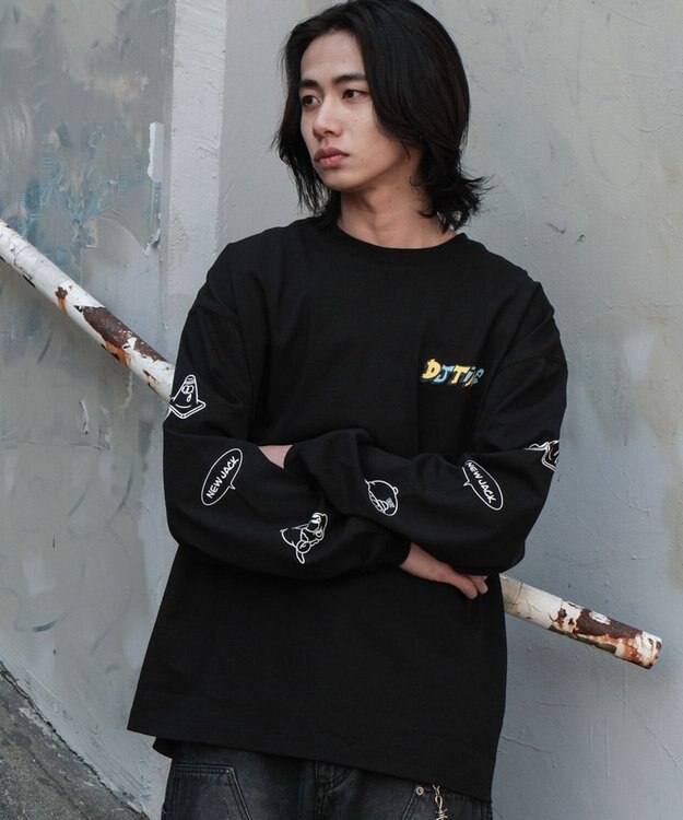 WEGO 別注NEW　JACKグラフィックT（LS） ブラック