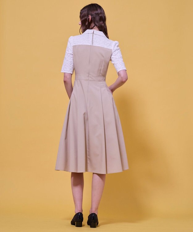 TOCCA LACE A LA CARTE HALF SLEEVE ドレス ブラウン系