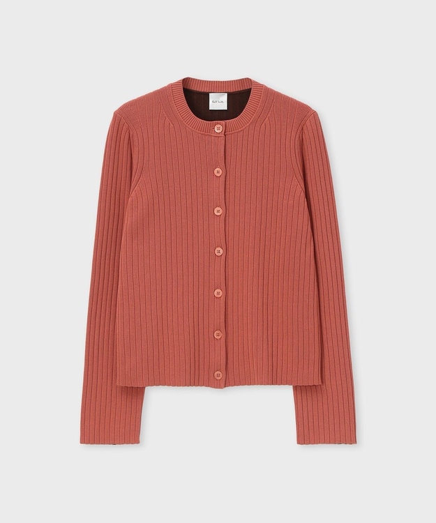 Paul Smith バイカラー スリット カーディガン ピンク