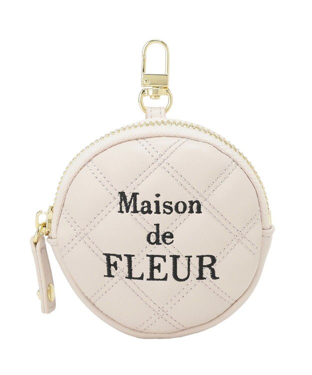 Maison de FLEUR ラウンドキルティングコインケース Pink