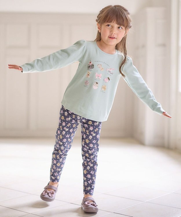 ANY KIDS スイーツプリント 長袖 Ｔシャツ ミント