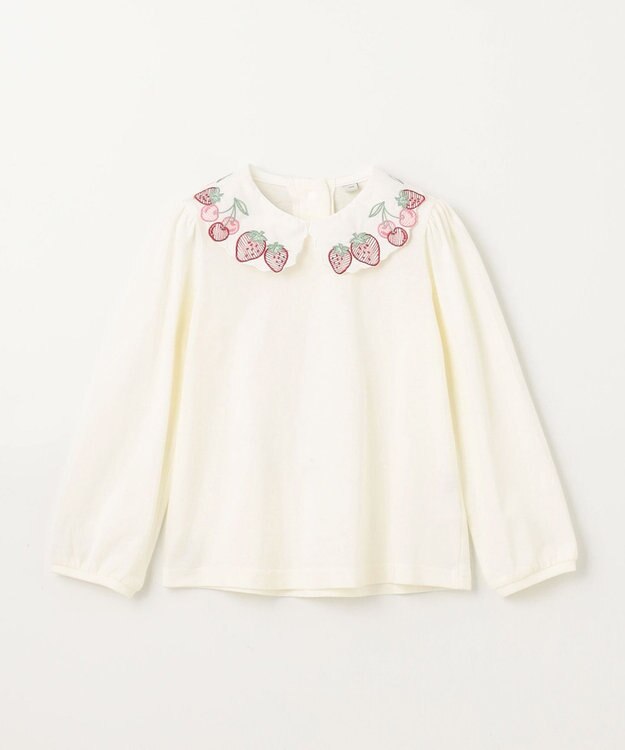 ANY KIDS 【チェリーベリーシリーズ】刺繍 ブラウス オフホワイト