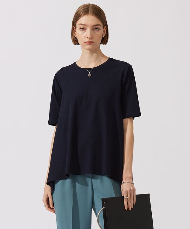 icb 今季【接触冷感・UVケア・速乾・洗える】 チュールレイヤード カットソー ICB｜【接触冷感・UVケア・速乾・洗える】 チュールレイヤード