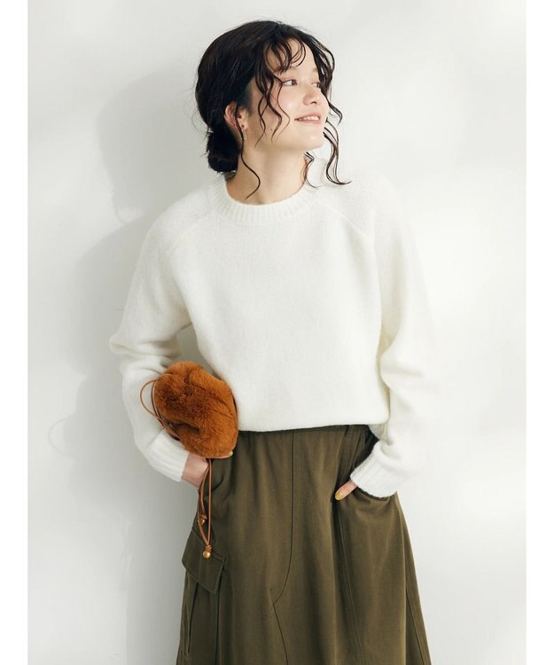 CRAFT STANDARD BOUTIQUE シンプルニットプルオーバー Ivory