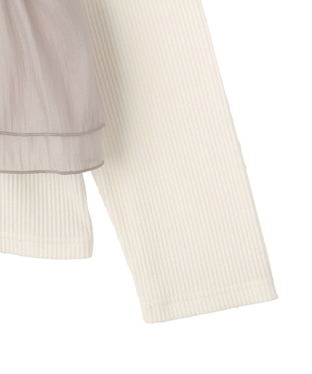 Green Parks オーガンジービスチェドッキングプルオーバー Gray