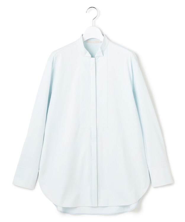 ICB 【洗える】 ブラウスライクジャージー ロングカットソー クリアサックス系