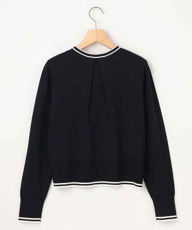 組曲 S フラワーメタル ニット カーディガン ブラックベース