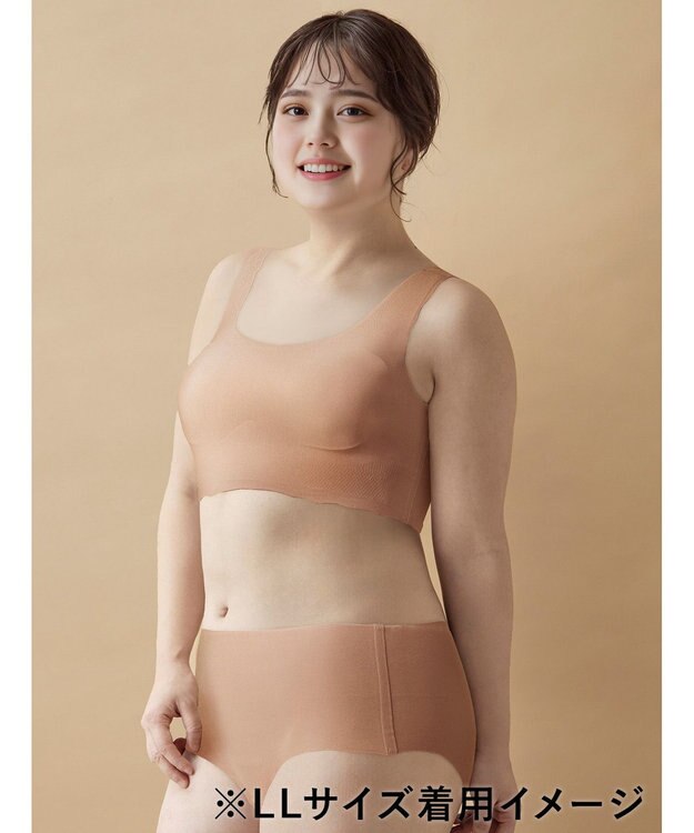 WACOAL 【GOCOCi ゴコチ】 ノンワイヤーブラ ハーフトップ まるでつけていないような着ごこち ムレにくい フラット仕上げ ホックなし CGG510 /ワコール ピーチ