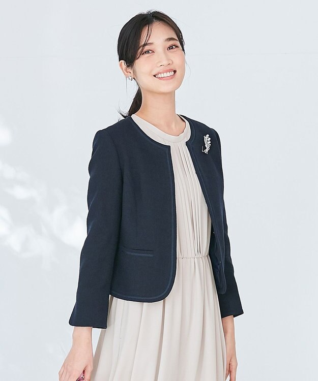 ANY SIS ミニライトボーダー ジャケット ネイビー