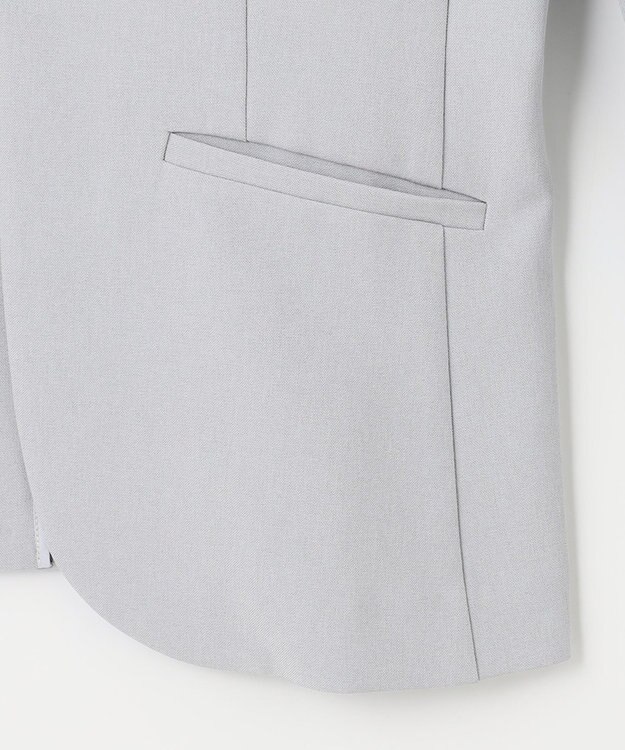 ANY SIS 【セットアップ可】リネンライクポリエステル ジャケット ブルーグレー