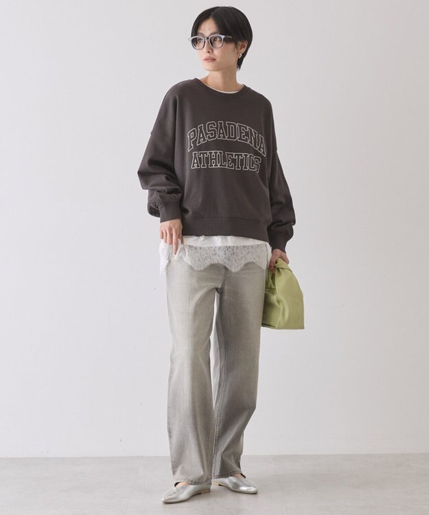 AMERICAN HOLIC カレッジロゴドルマンスウェット Charcoal Gray