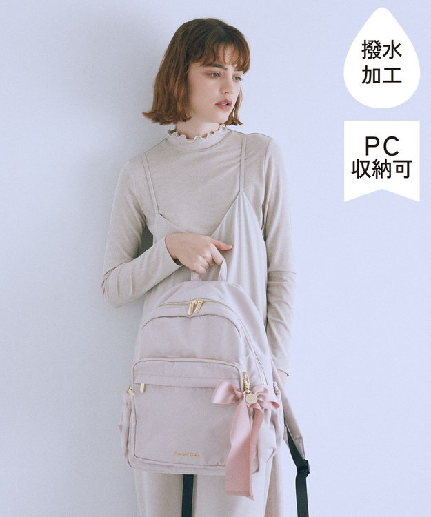 Maison de FLEUR 撥水加工キャリーオンリュック Grayish Pink