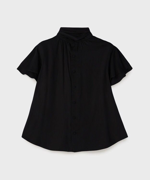 GRACE CONTINENTAL フリルボウタイブラウス ブラック