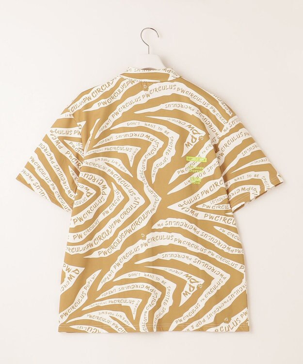 PW CIRCULUS 【UVカット / 吸水速乾 / 伸縮性抜群】【MEN】ゼブラ柄モック T ベージュ系5