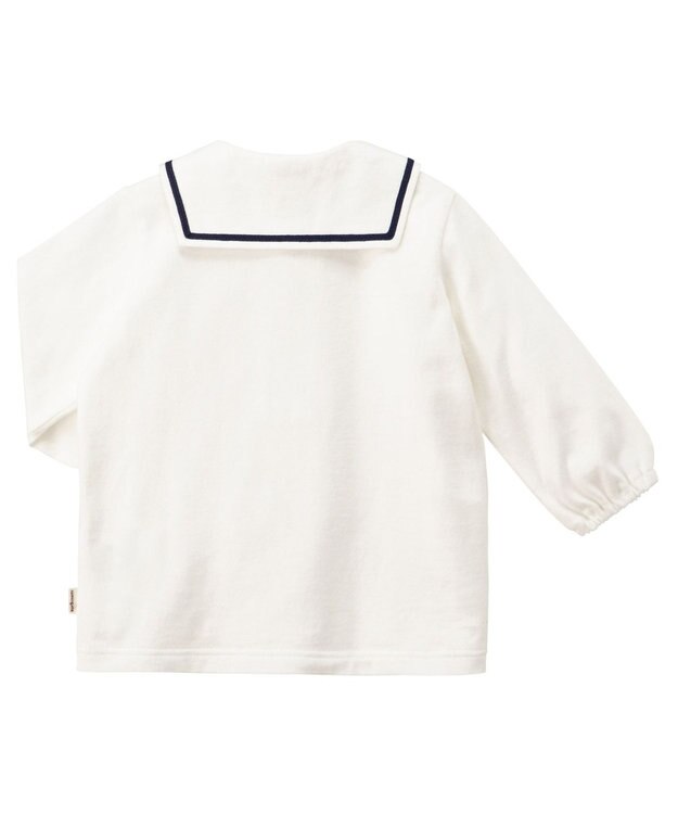 MIKI HOUSE HOT BISCUITS 【70-100cm】 セーラーカラー 長袖Tシャツ 白