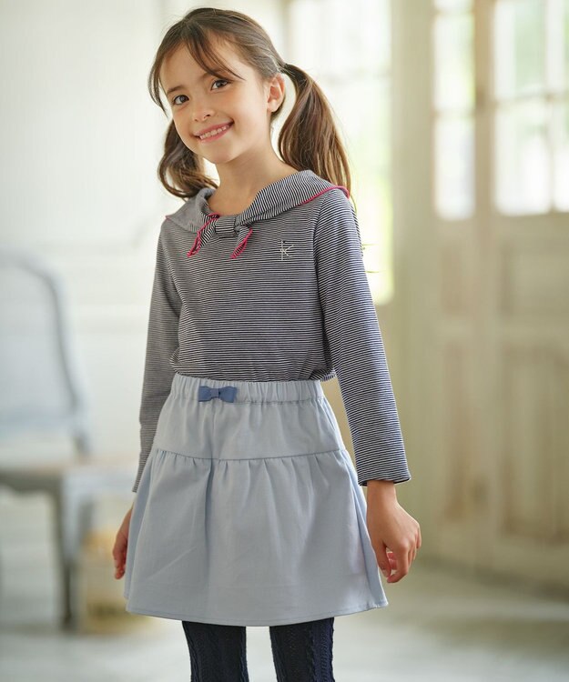 組曲 KIDS 【110-140㎝】フェイクスカート キュロット サックスブルー系