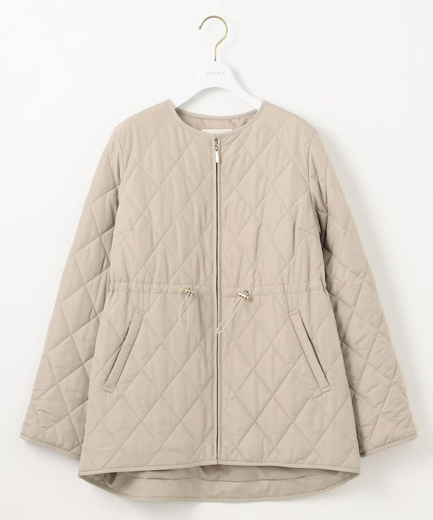 ANY SIS 【撥水】キルティングジップ アウター ベージュ