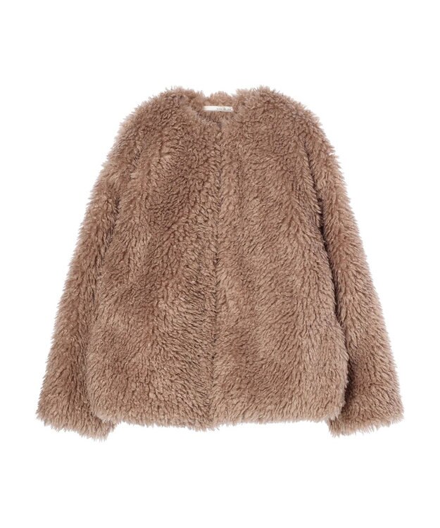 Green Parks ・ＥＬＥＮＣＡＲＥ　ＤＵＥ　シープファーノーカラーコート Beige