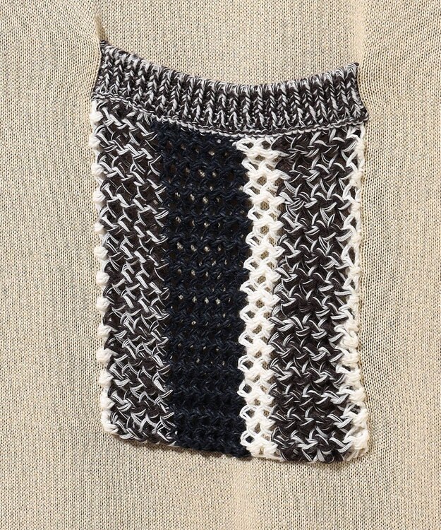 JOSEPH ABBOUD MOUNTAIN 【エコ素材・軽量・通気性・速乾性】ペーパーヤーンニット Ｔシャツ ベージュ系