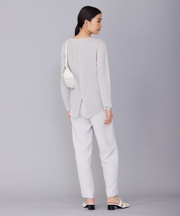 ICB 【WEB限定カラーあり・洗える】ペーパーブレンドシャインニット プルオーバー トープ系