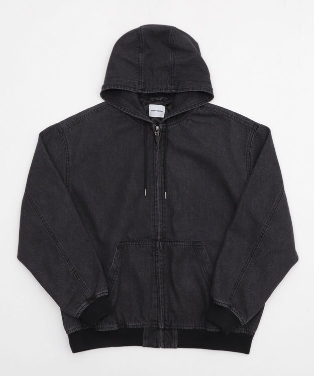 WEGO 【ユニセックス着用ITEM】フードデニムブルゾン デニムブラックソノタ