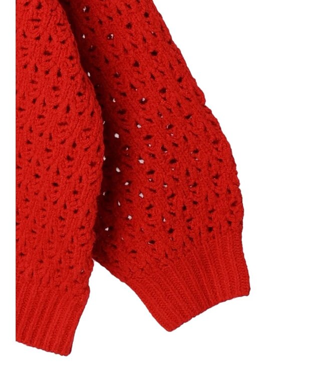 Green Parks ・Ｐｅｔｉｔ　Ｆｌｅｕｒ　スカシアミニットカーディガン Red