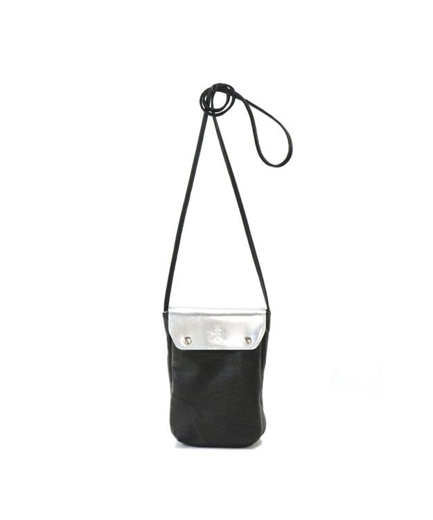 Regalo Felice 【日本製 / 本牛革】ポシェット / REGALO BKA(ブラック×シルバー)