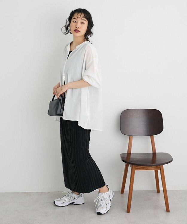 CRAFT STANDARD BOUTIQUE カットジャガードスカート Black