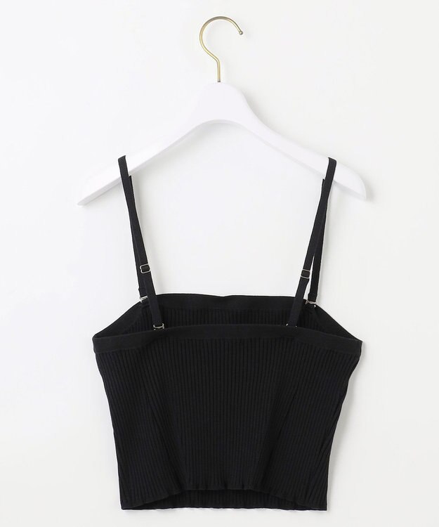 ANY SIS 【洗える】ニットリブ ビスチェ ブラック