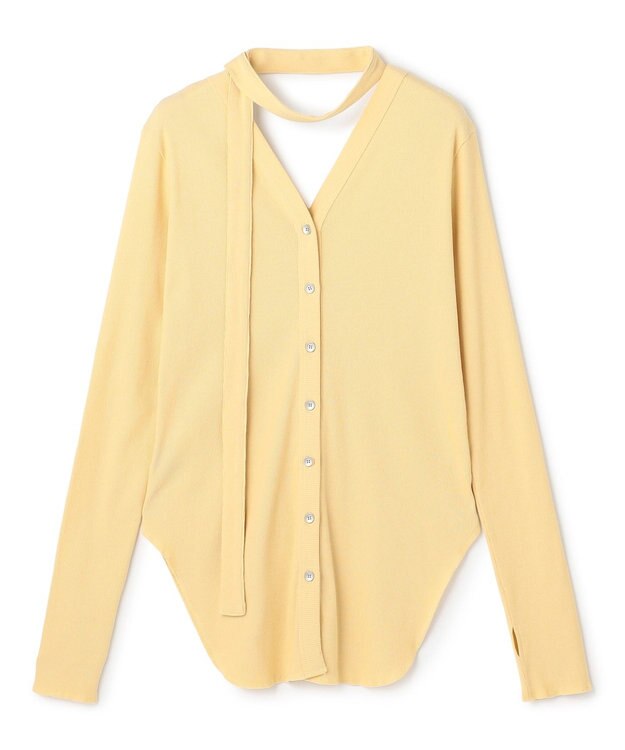 uncrave ヴィンテージリブ 2WAYトップス クリームイエロー（WEB限定カラー)