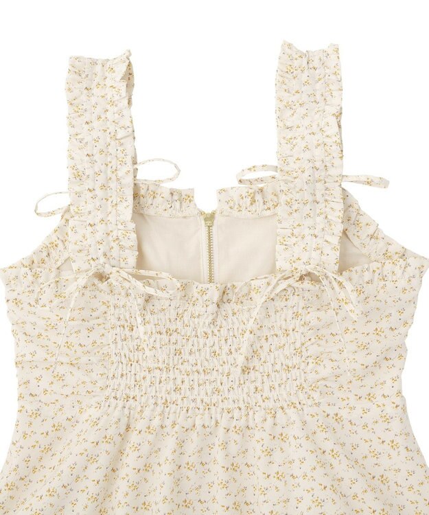 earth music&ecology フラワーペプラムビスチェ Ivory