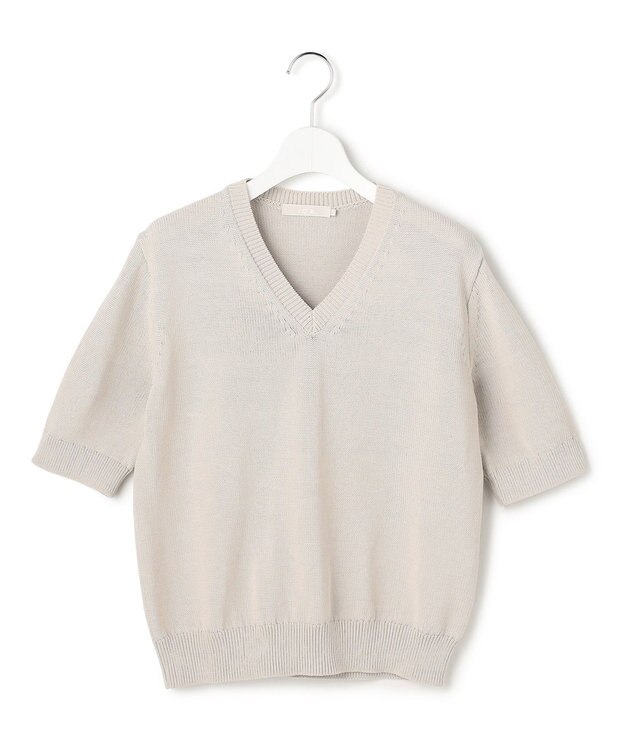 ICB ブライトコイル Vネックニット トープ