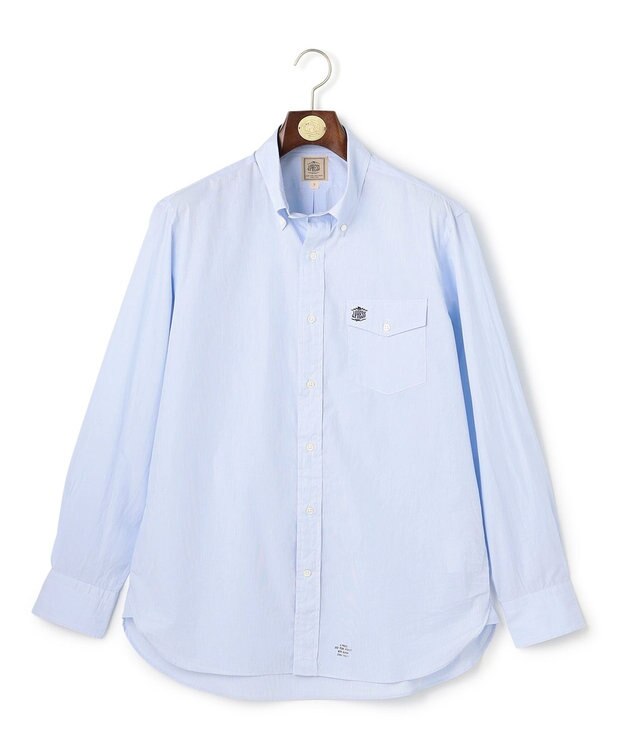 J.PRESS MEN ヘアラインストライプ シャツ / B.D. サックスブルー系1