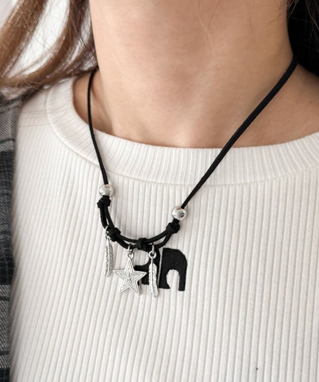 WEGO Lモチーフパーツコードネックレス 柄2