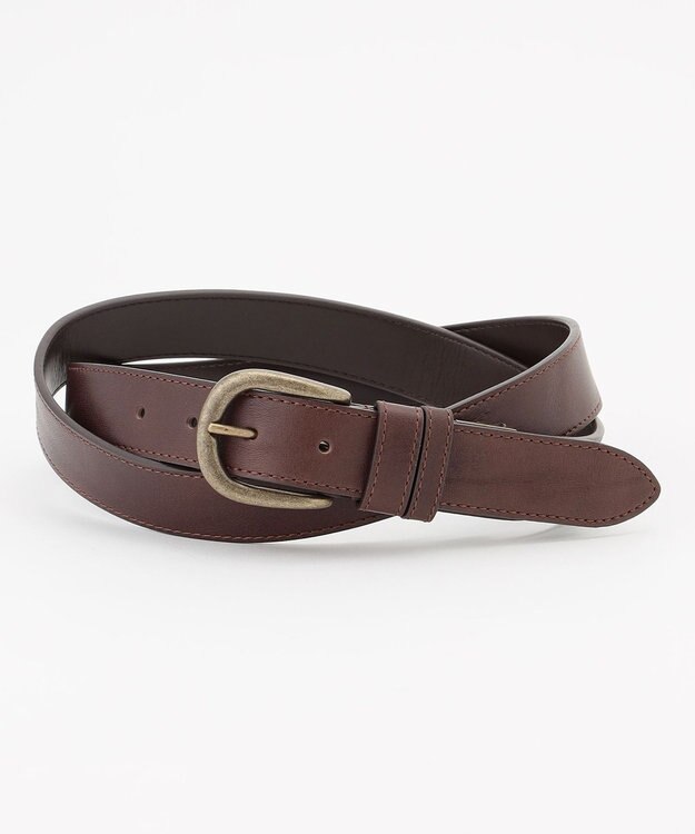 JOSEPH ABBOUD 【キングサイズ・日本製】ディナオイルスクイーズベルト ダークブラウン系