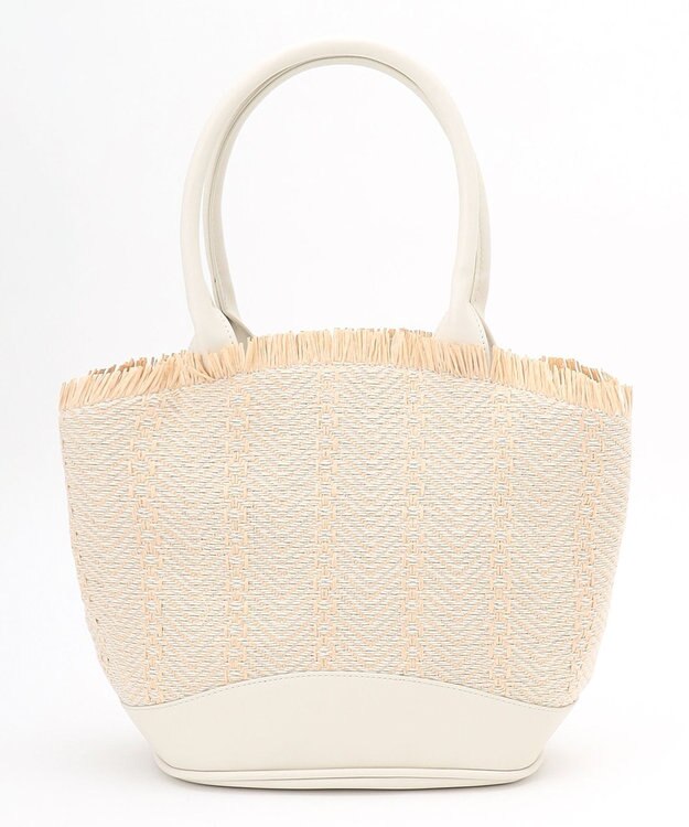 UNBILLION cachecache ポリプロピレンフリンジトートバッグ アイボリー