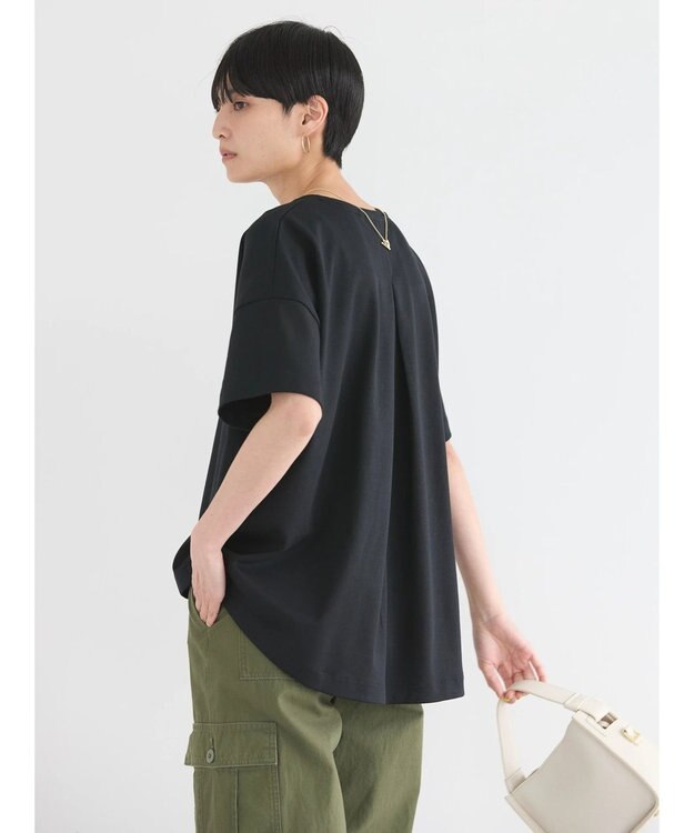 AMERICAN HOLIC 接触冷感バックタックポンチプルオーバー Black