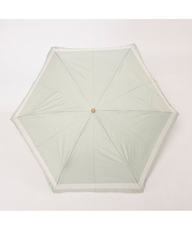 UNBILLION カシュネ cachenez / PU切り継ぎボーダー3段折りたたみ傘 グリーン