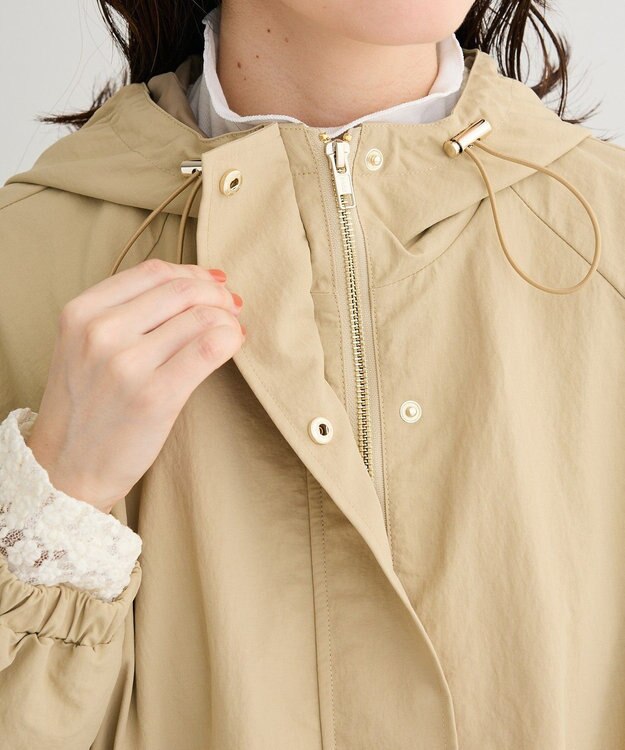 Green Parks 撥水加工ミディ丈マウンテンパーカー Beige