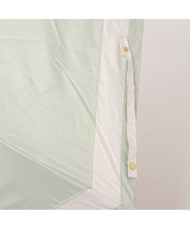 UNBILLION カシュネ cachenez / PU切り継ぎボーダー3段折りたたみ傘 グリーン