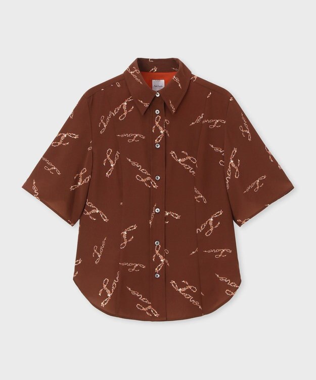 Paul Smith Love 半袖シャツ バーガンディー