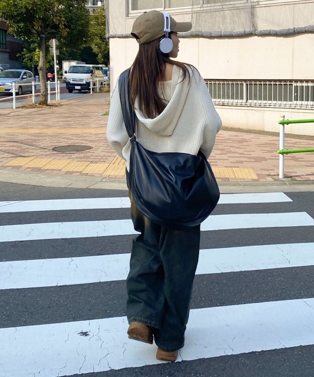 WEGO 【ユニセックス着用ITEM】エアリーBIGショルダー ブラック